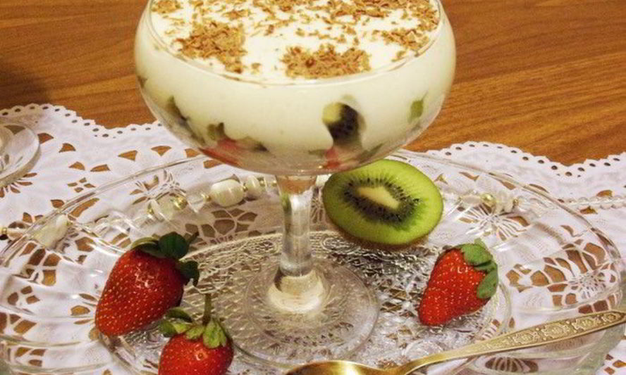 Рецепт фрукты в зефирном креме