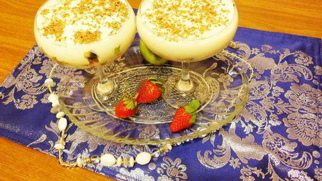 фрукты в зефирном креме