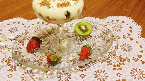 фрукты в зефирном креме