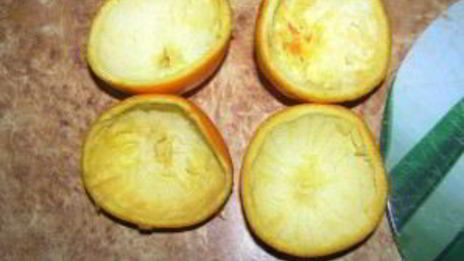 желе в апельсине