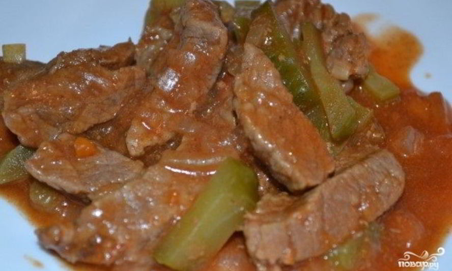 Рецепт азу с солеными огурцами