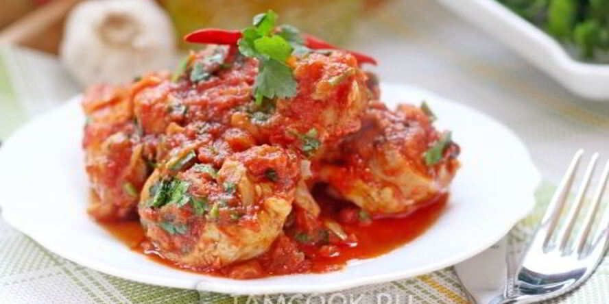 Чахохбили из курицы в мультиварке