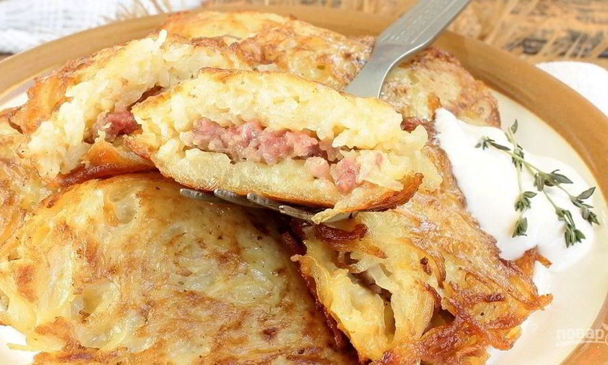 Рецепт драники картофельные с мясом