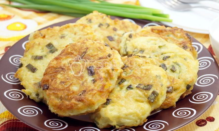Рецепт драники картофельные с зеленым луком