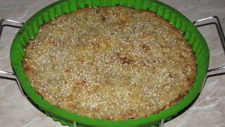 драники с грибами и кунжутом, запеченные в духовке