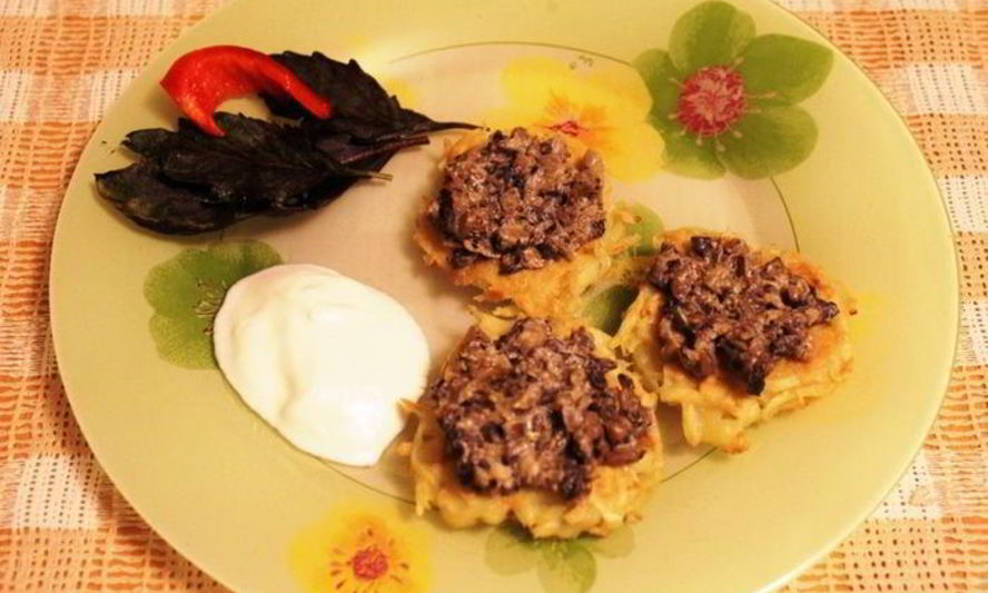 Рецепт драники с грибочками