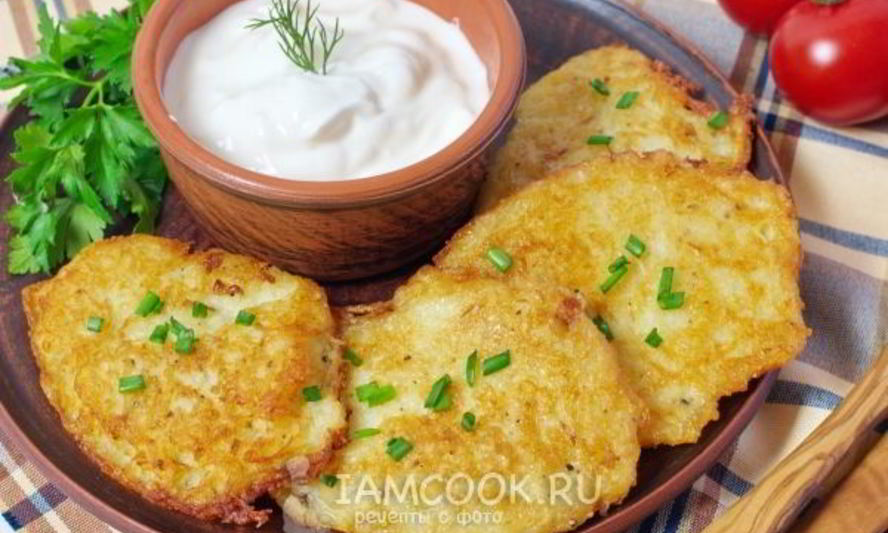 Рецепт драники с луком