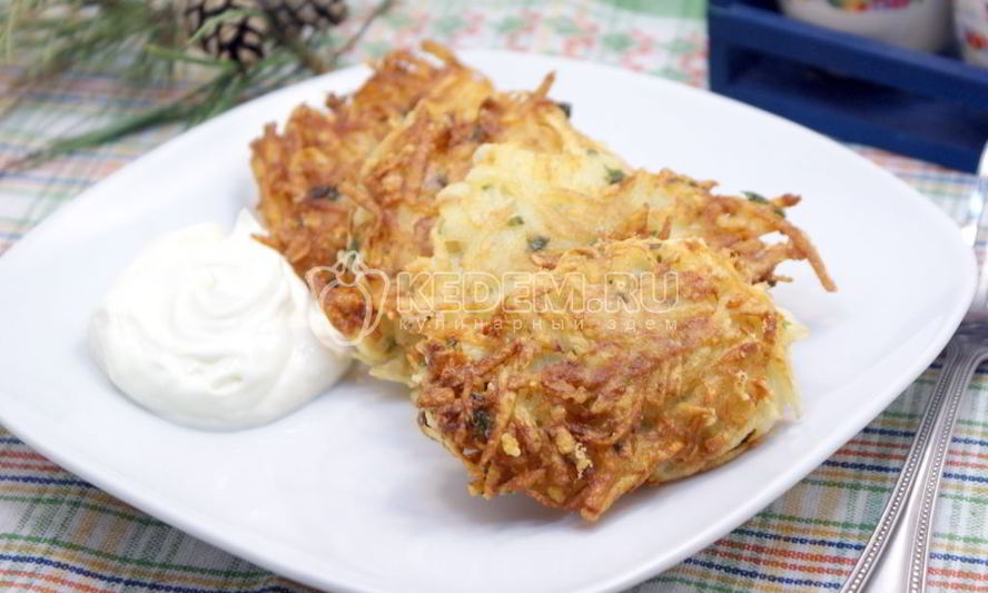 Рецепт драники с сыром и зеленью