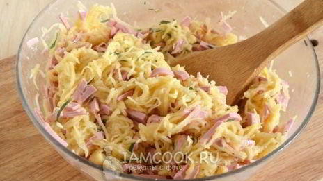 драники с вареной колбасой