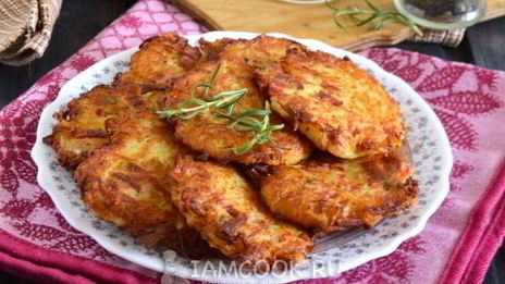 драники с вареной колбасой