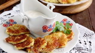 Драники с ветчиной и сыром