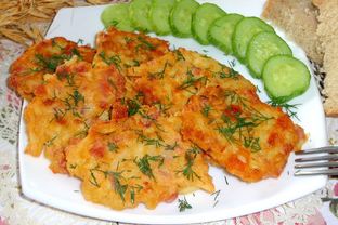 Драники с ветчиной