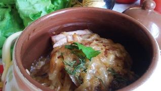 Драники в горшочках