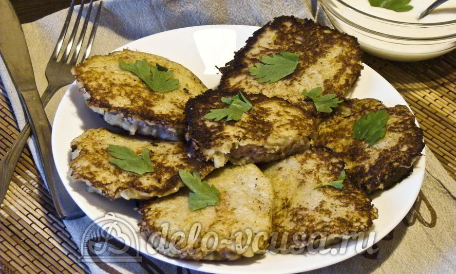 Рецепт картофельные драники с мясом