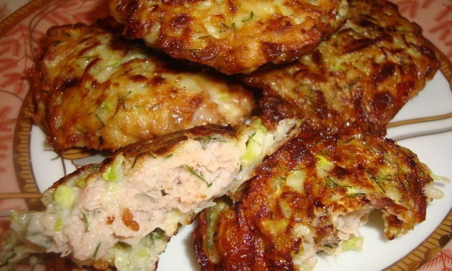 Рецепт колдуны из кабачка с куриным филе