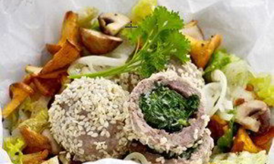 Рецепт фаршированные фрикадельки с салатом латук и лесными грибами