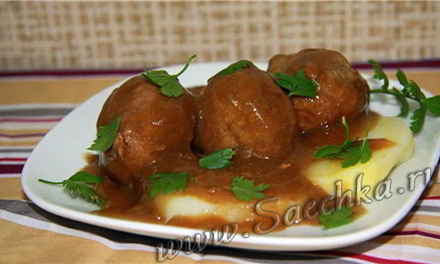 Рецепт фрикадельки под соусом