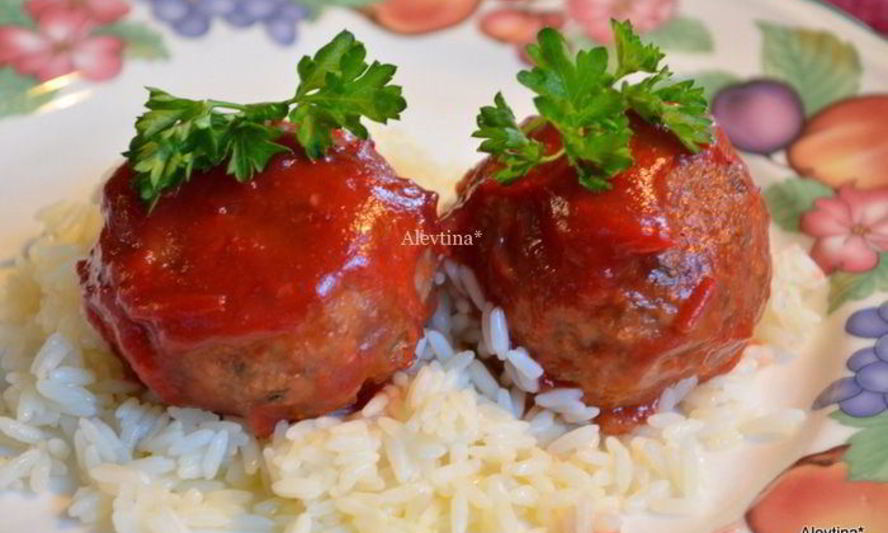 Рецепт фрикадельки с клюквенным соусом