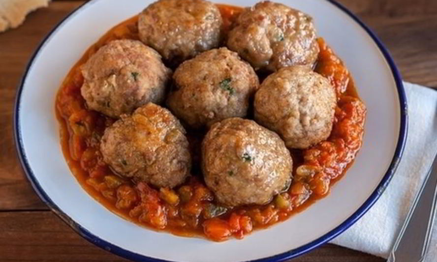 Рецепт фрикадельки с луком и перцем