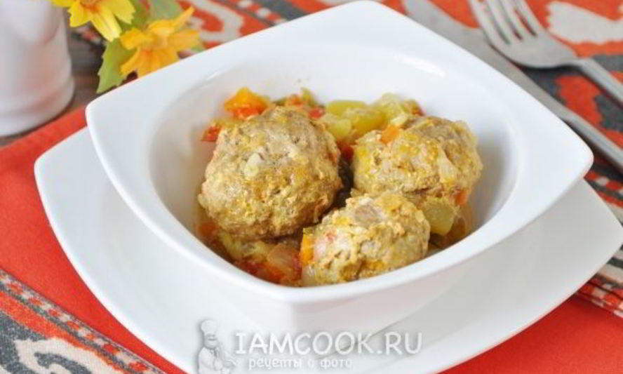 Рецепт фрикадельки с овощами и розмарином