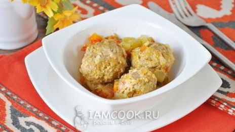 фрикадельки с овощами и розмарином