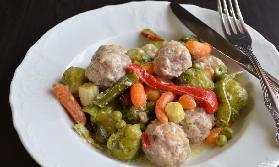 Рецепт фрикадельки с овощами