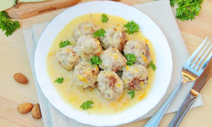 Рецепт фрикадельки с пармезаном и миндалем