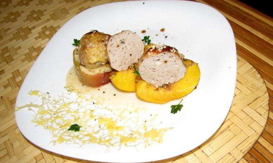 Рецепт фрикадельки в персиках и яблоках