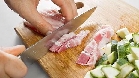 карбонара с цукини и фрикадельками