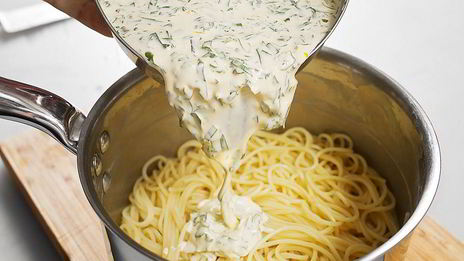 карбонара с цукини и фрикадельками