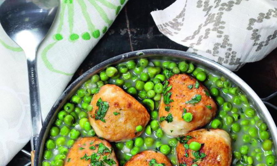 Рецепт рыбные фрикадельки с зеленым горошком