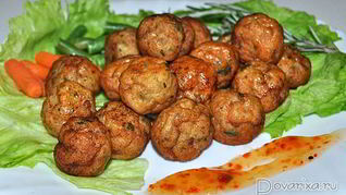 Рыбные фрикадельки во фритюре
