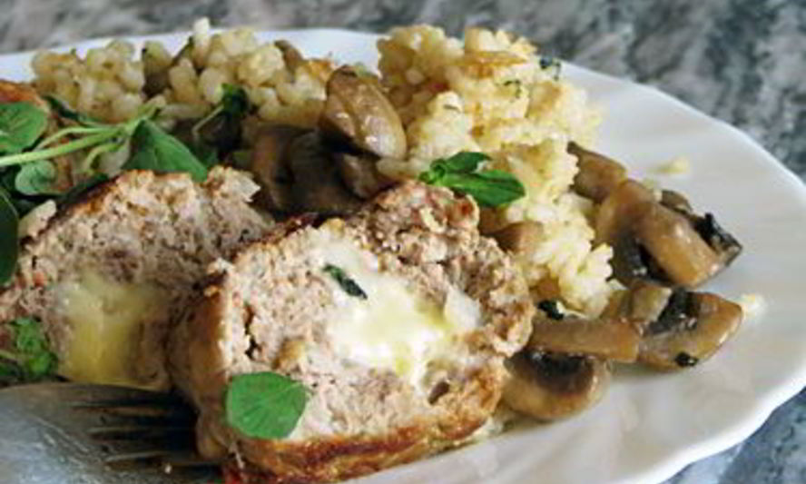 Рецепт сырные фрикадельки с грибным рисом