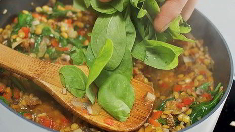 чечевица с овощами