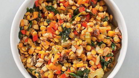 чечевица с овощами