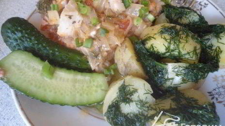 картофель отварной, сермяжный