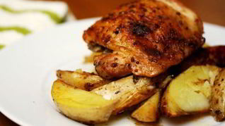 Картофель с курицей