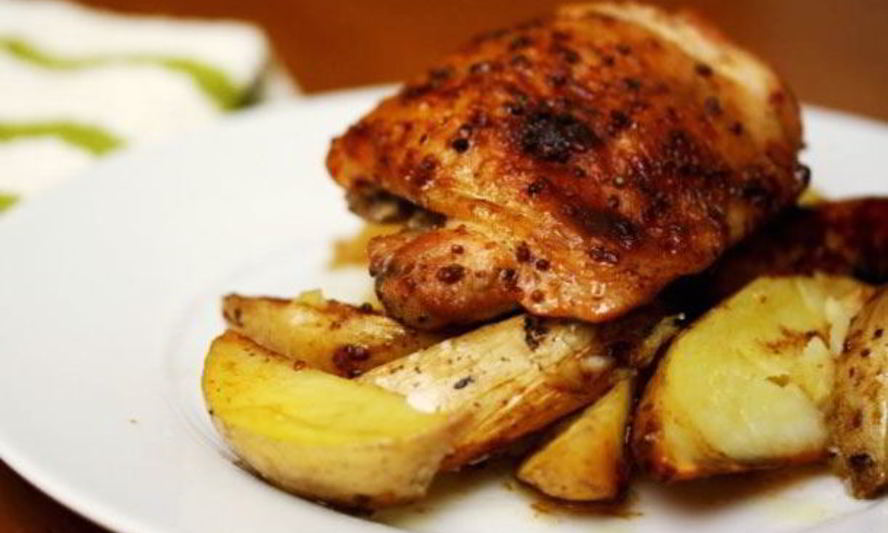 Рецепт картофель с курицей