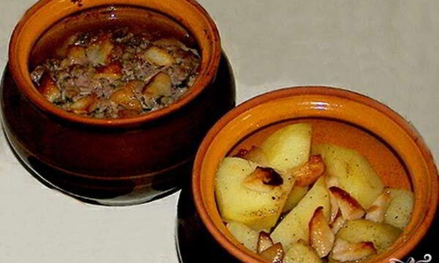 Рецепт картофель с салом в горшочке