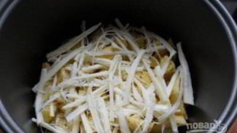 картофель с шампиньонами в мультиварке