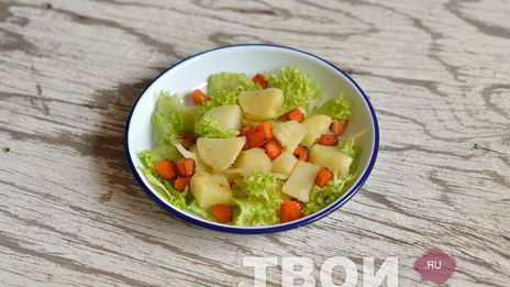 картофель с тыквой под сырным соусом