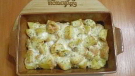 картофель в духовке под соусом