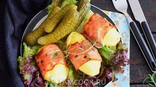 Картошка с беконом и сыром в духовке