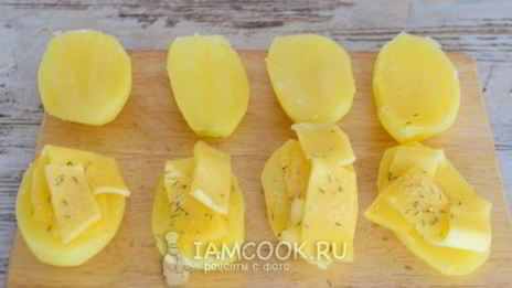 картошка с беконом и сыром в духовке