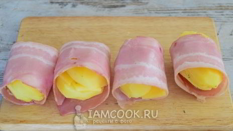 картошка с беконом и сыром в духовке