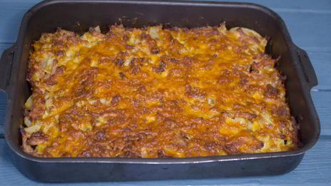 картошка с ветчиной и сыром в духовке