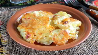 Картошка со сливками и сыром в духовке