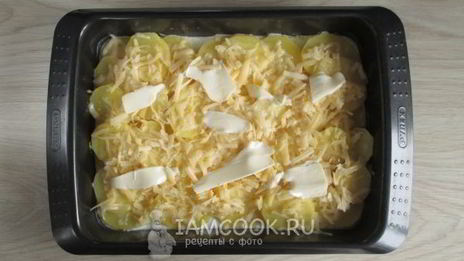 картошка со сливками и сыром в духовке