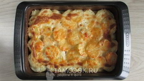 картошка со сливками и сыром в духовке