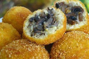 Пшенные крокеты с грибами